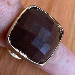 Chic Gold and Brown Women's Ring